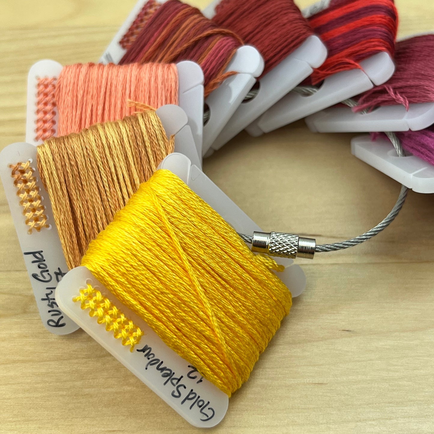 Floss Swatch Bobbins - Mini - Milky White