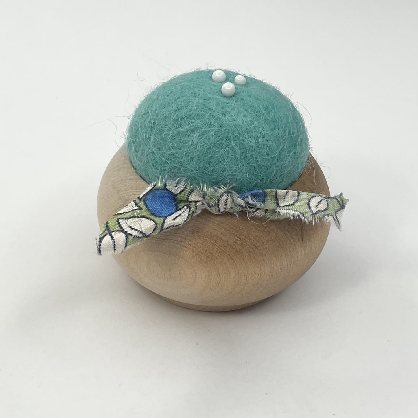 Turned Wood Pin Cushion