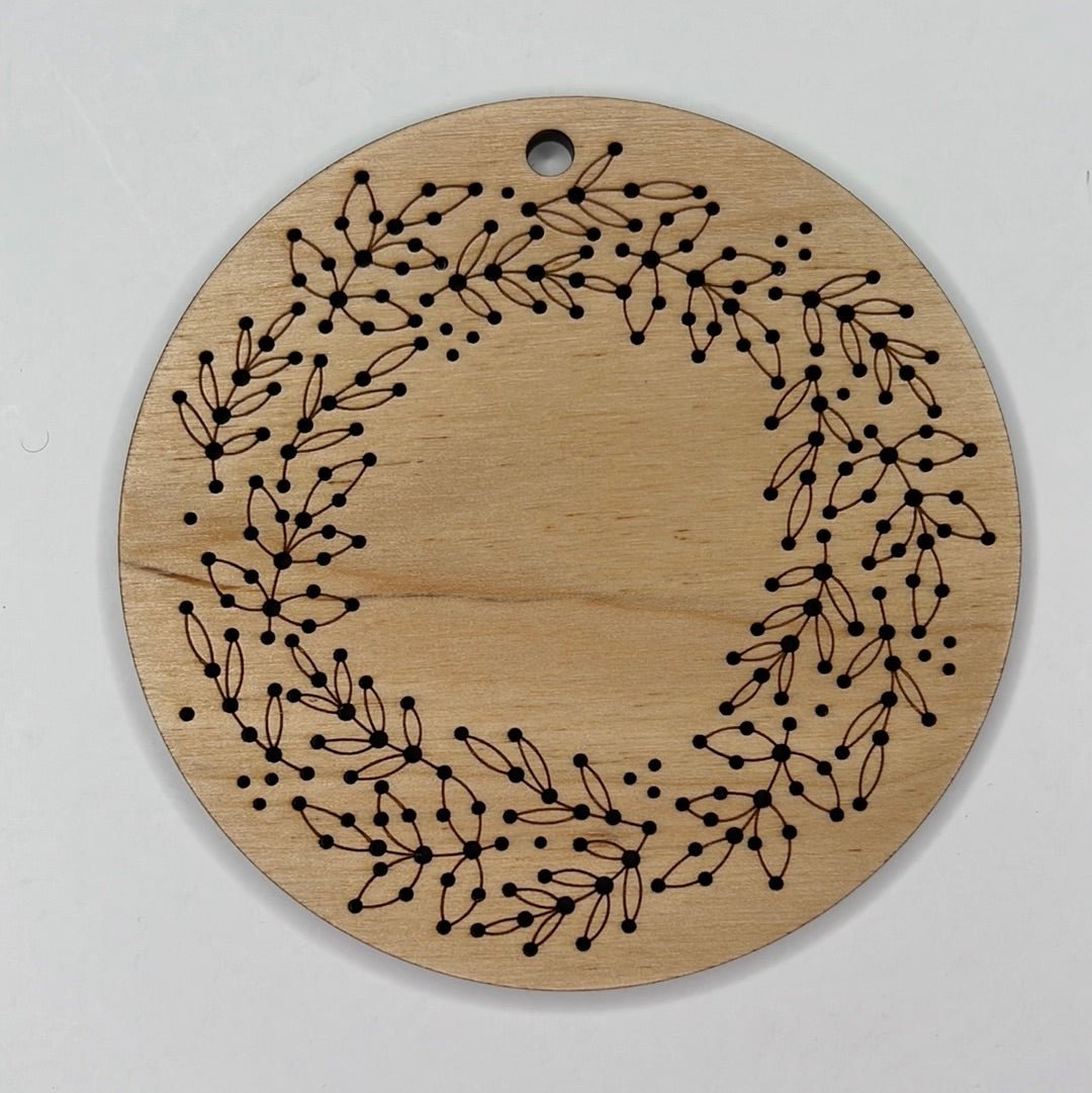 Holiday Wreath Ornament Stitch Disks - Lucky Jonquil - Kit