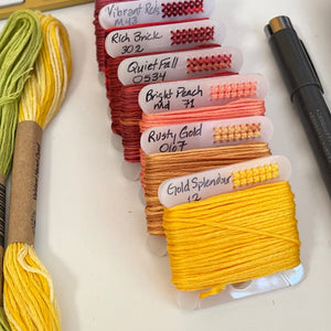 Floss Swatch Bobbins - Mini - Milky White