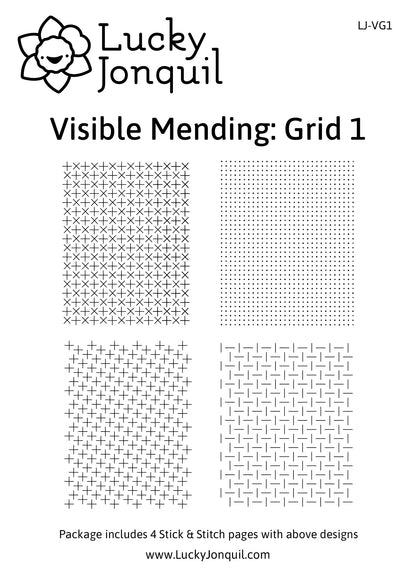Stick & Stitch Visible Mending - Lucky Jonquil - Pattern