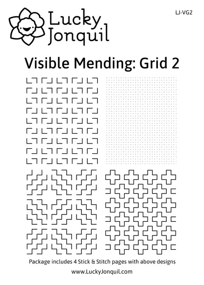Stick & Stitch Visible Mending - Lucky Jonquil - Pattern