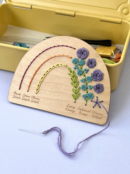 Rainbow Sampler Embroidery Stitch Disk Kit