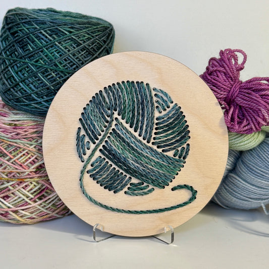 Yarn Ball Wood Embroidery Kit