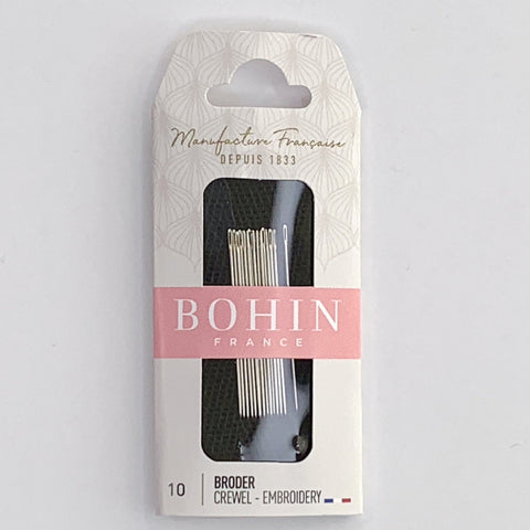 Bohin Crewel Embroidery Needles, Size 10