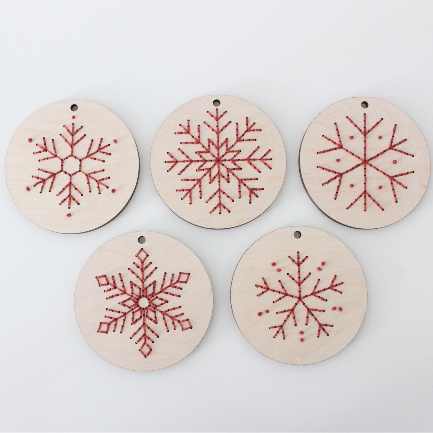 Snowflake Embroidery Ornament Stitch Disks