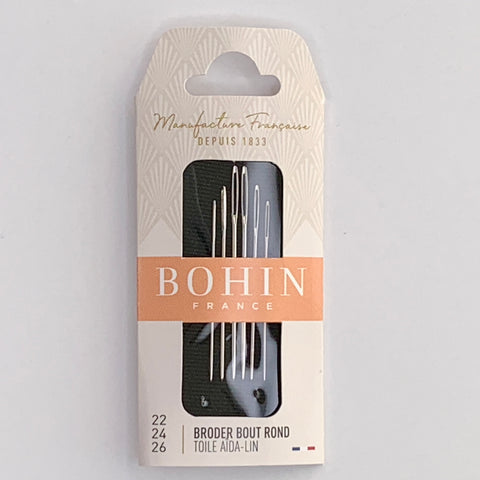 Bohin Tapestry Needles, Assorted Sizes 22/24/26