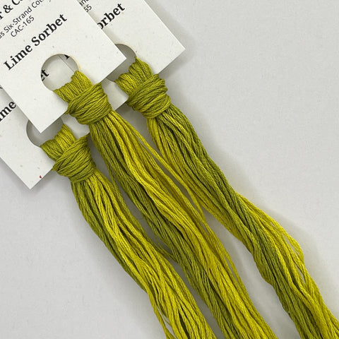 Colour and Cotton Hand Dyed Thread - Lime Sorbet