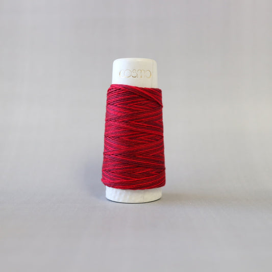 Hidamari Sashiko Variegated Thread, #401 Cranberry Red