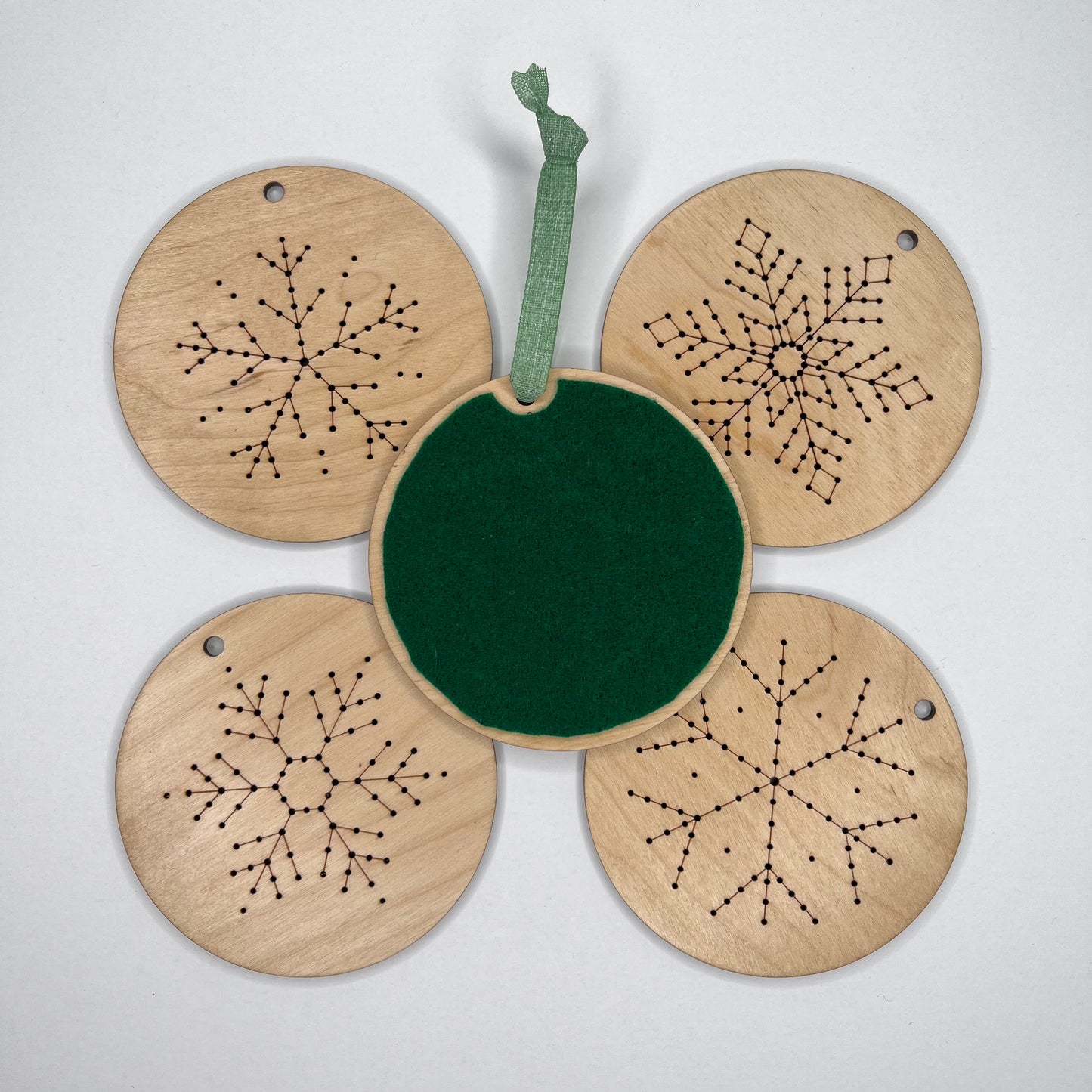 Snowflake Embroidery Ornament Stitch Disks